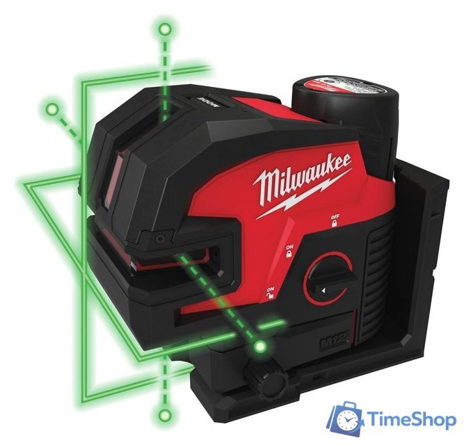 Лазерный нивелир Milwaukee M12 CLL4P-301C 4933479203 (с 1-им АКБ, кейс) - Изображение №5 — Интернет-магазин Time-Shop