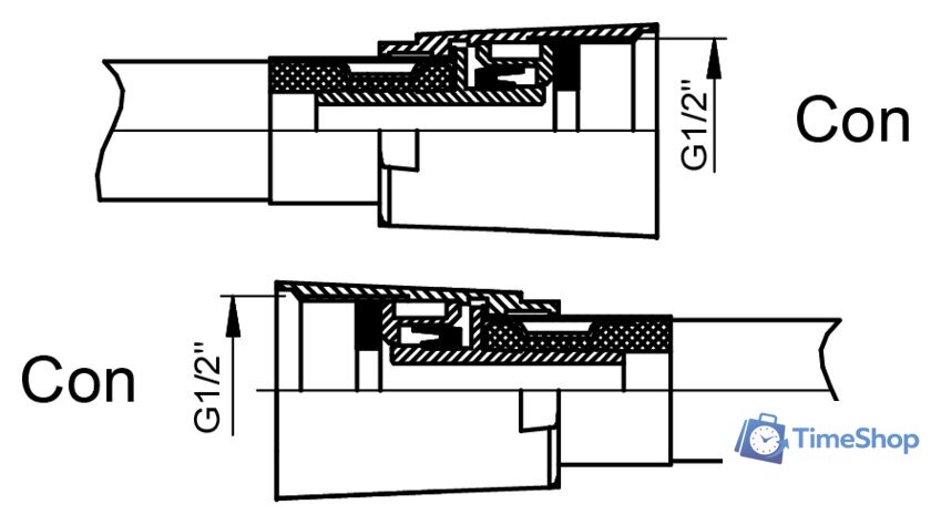 Душевая система  Rubineta Thermo-3F-Olo SQ 625040 - Изображение №10 — Интернет-магазин Time-Shop