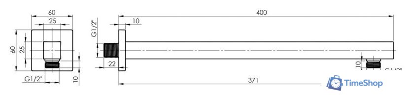 Душевая система  Rubineta Thermo-3F-Olo SQ 625040 - Изображение №9 — Интернет-магазин Time-Shop
