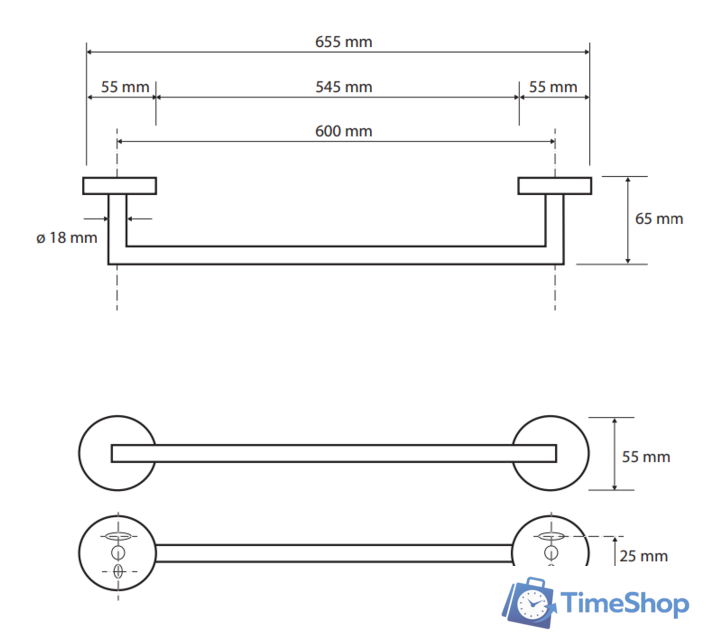 Держатель для полотенца Bemeta White 104204044 - Изображение №2 — Интернет-магазин Time-Shop