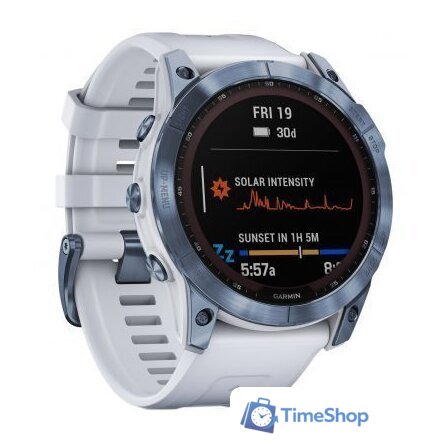 Умные часы Garmin Fenix 7X Sapphire Solar (голубой минерал/белый камень) - Изображение №5 — Интернет-магазин Time-Shop