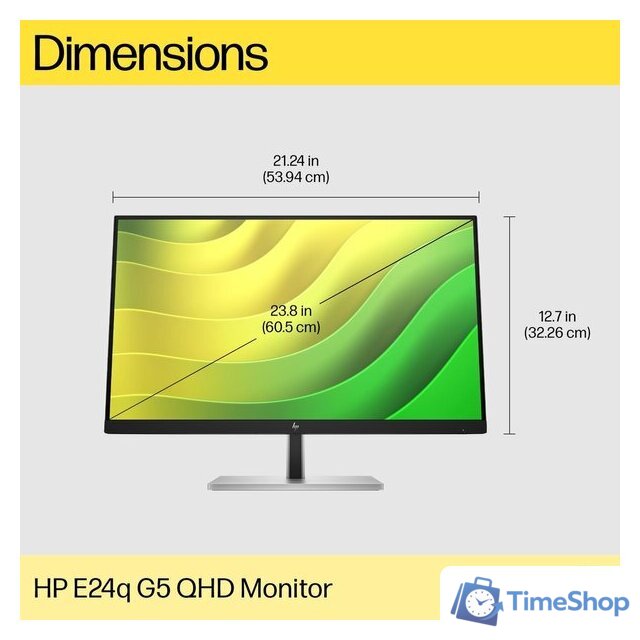 Монитор HP E24q G5 6N4F1AA - Изображение №5 — Интернет-магазин Time-Shop