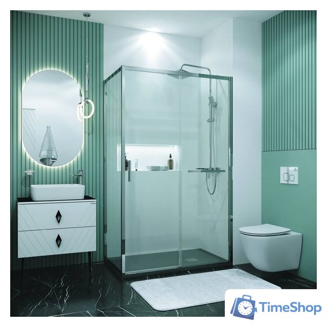 Душевой уголок Grossman Style 130x100x195 120.K33.05.1310.10.00 (хром/стекло прозрачное) - Изображение №9 — Интернет-магазин Time-Shop