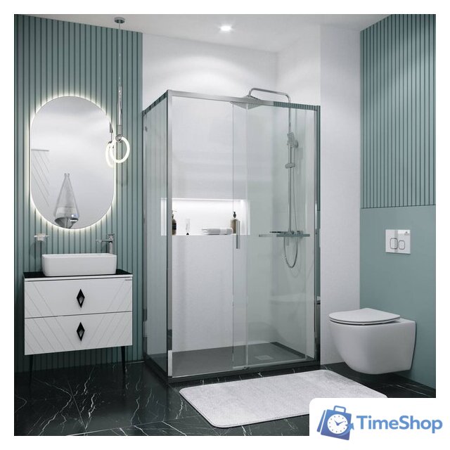 Душевой уголок Grossman Style 130x100x195 120.K33.05.1310.10.00 (хром/стекло прозрачное) - Изображение №8 — Интернет-магазин Time-Shop