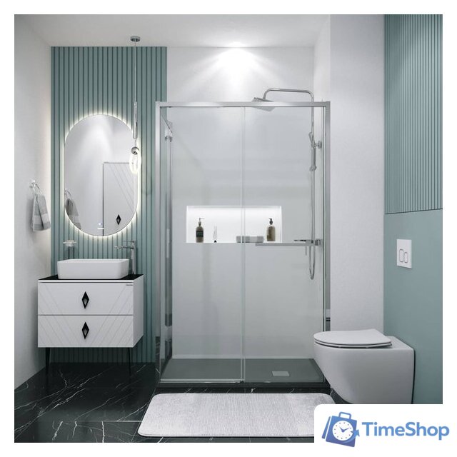 Душевой уголок Grossman Style 130x100x195 120.K33.05.1310.10.00 (хром/стекло прозрачное) - Изображение №7 — Интернет-магазин Time-Shop