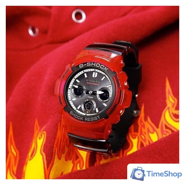 Наручные часы Casio G-Shock AWG-M100SRB-4A - Изображение №6 — Интернет-магазин Time-Shop