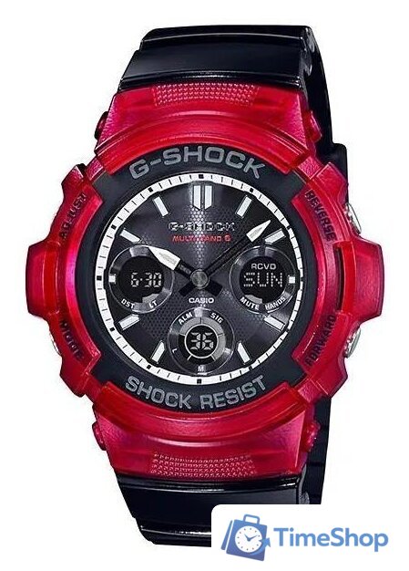 Наручные часы Casio G-Shock AWG-M100SRB-4A - Изображение №1 — Интернет-магазин Time-Shop