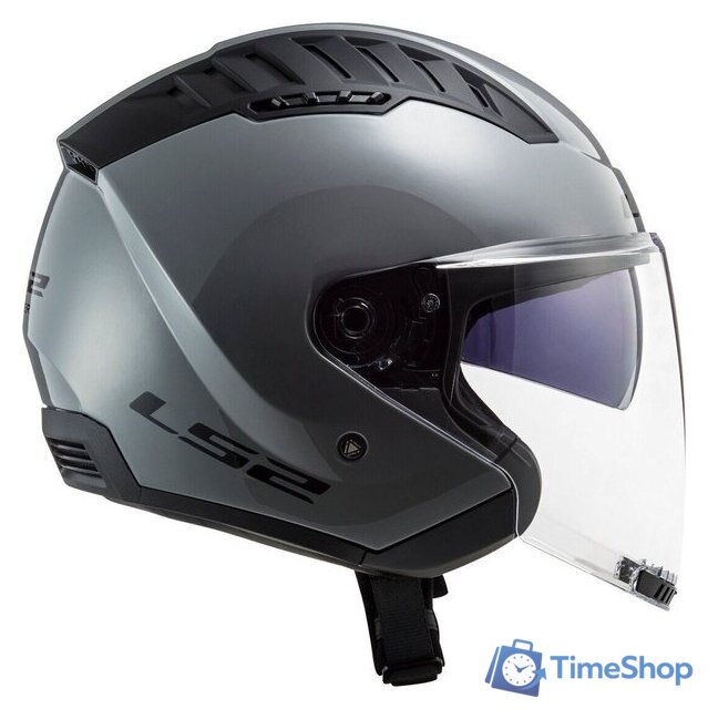 Мотошлем LS2 OF600 Copter 2 (M, серый матовый) - Изображение №7 — Интернет-магазин Time-Shop