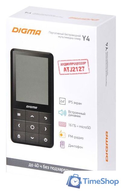 Плеер MP3 Digma Y4 16GB (черный) - Изображение №10 — Интернет-магазин Time-Shop