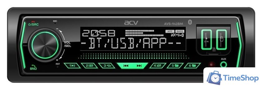 USB-магнитола ACV AVS-942BM - Изображение №1 — Интернет-магазин Time-Shop