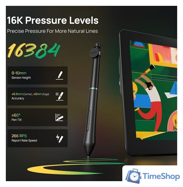 Графический монитор Parblo Coast 16 Pro Gen2 (черный) - Изображение №5 — Интернет-магазин Time-Shop