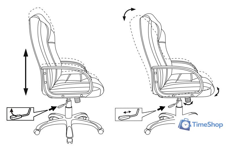 Офисное кресло Бюрократ CH-839 (черный) - Изображение №5 — Интернет-магазин Time-Shop