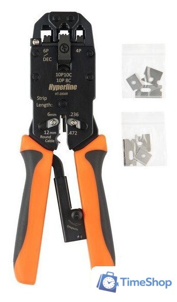 Кримпер Hyperline HT-200AR (черный/оранжевый) - Изображение №1 — Интернет-магазин Time-Shop