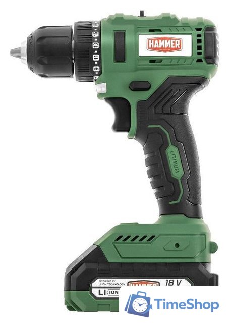 Дрель-шуруповерт Hammer ACD18BLC (с 2-мя АКБ, кейс) - Изображение №3 — Интернет-магазин Time-Shop