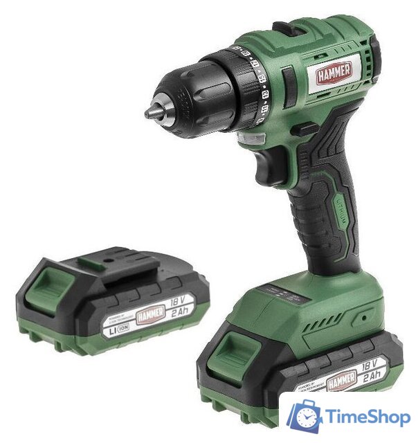 Дрель-шуруповерт Hammer ACD18BLC (с 2-мя АКБ, кейс) - Изображение №2 — Интернет-магазин Time-Shop