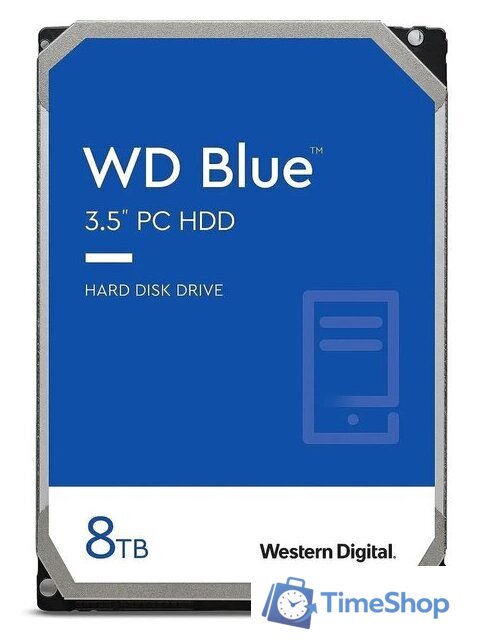 Жесткий диск WD Blue 8TB WD80EAAZ - Изображение №1 — Интернет-магазин Time-Shop