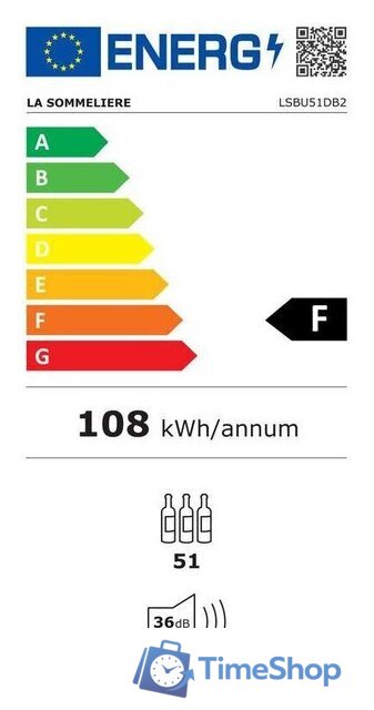 Винный шкаф La Sommeliere LSBU51DB2 - Изображение №2 — Интернет-магазин Time-Shop