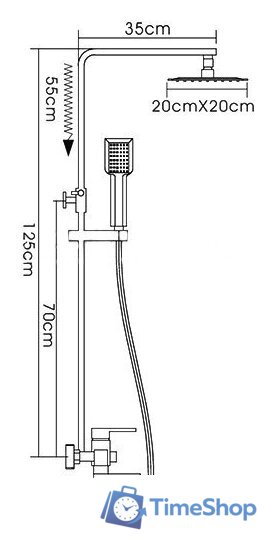 Душевая система  FRAP F2421 - Изображение №2 — Интернет-магазин Time-Shop