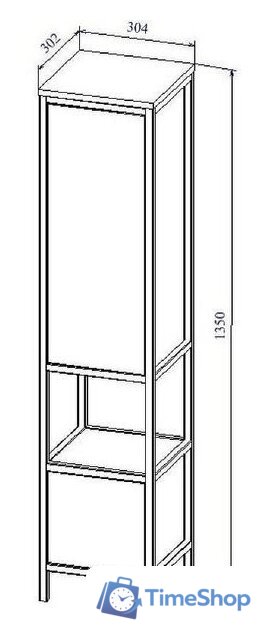  Cersanit Шкаф-пенал Botanique 30 63016 - Изображение №6 — Интернет-магазин Time-Shop