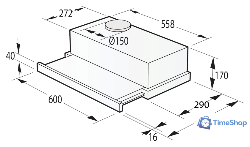 Кухонная вытяжка Gorenje TH62E4X - Изображение №7 — Интернет-магазин Time-Shop