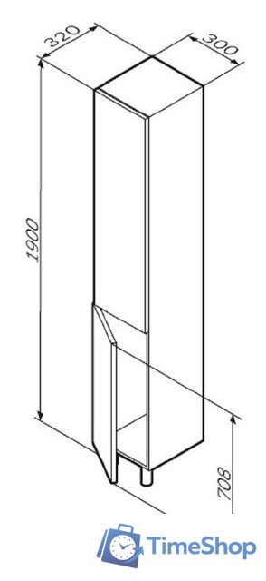  AM.PM Шкаф-пенал для ванной Gem M90CSR0306WG - Изображение №4 — Интернет-магазин Time-Shop