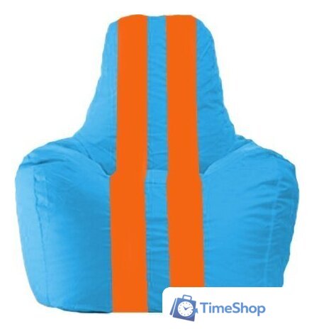 Кресло-мешок Flagman Спортинг С1.1-278 (голубой/оранжевый) - Изображение №1 — Интернет-магазин Time-Shop