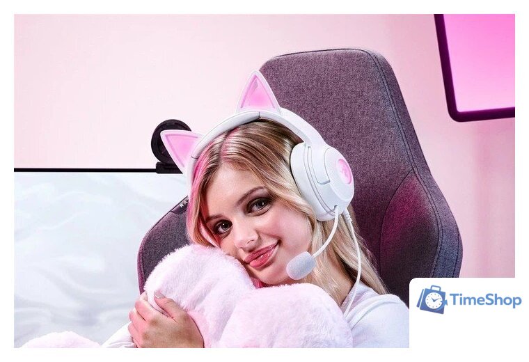 Наушники Razer Kraken Kitty V2 (белый) - Изображение №7 — Интернет-магазин Time-Shop