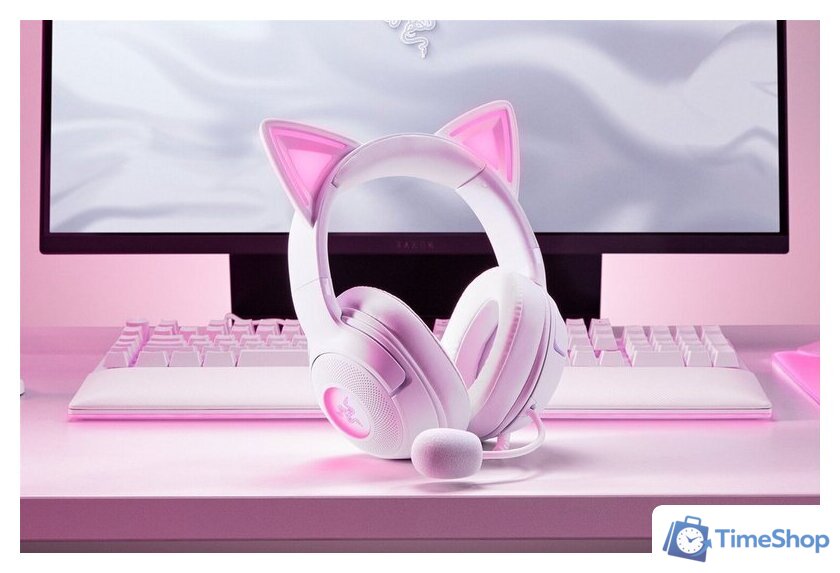 Наушники Razer Kraken Kitty V2 (белый) - Изображение №8 — Интернет-магазин Time-Shop