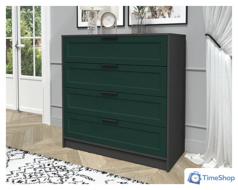 Комод Интерлиния Концепт Тренд КТ-К100 (антрацит/изумруд) - Изображение №3 — Интернет-магазин Time-Shop