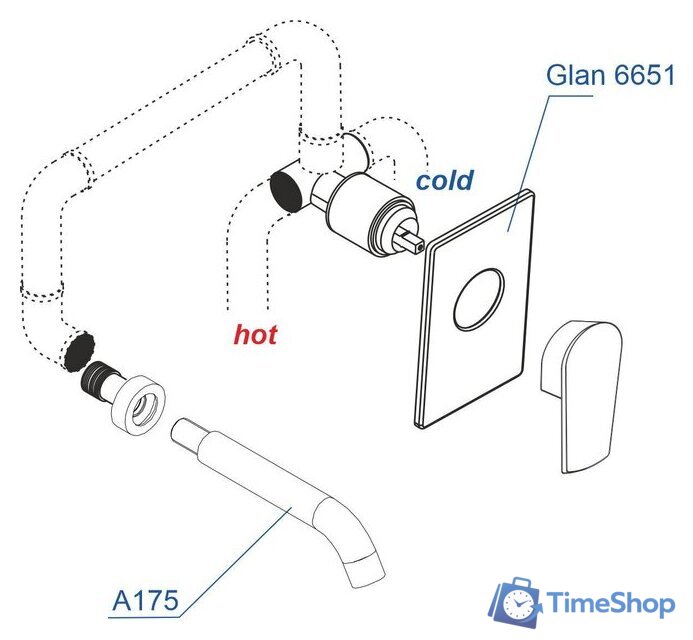 Комплект смесителей Wasserkraft A66553 - Изображение №2 — Интернет-магазин Time-Shop