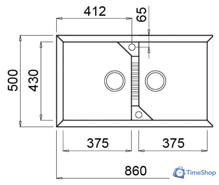 Кухонная мойка Elleci Tekno 450 Bianco Titano G68 - Изображение №2 — Интернет-магазин Time-Shop