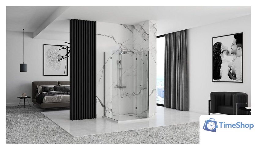 Душевая дверь Rea Fold Modul 70 N2 (хром/прозрачное стекло) - Изображение №4 — Интернет-магазин Time-Shop