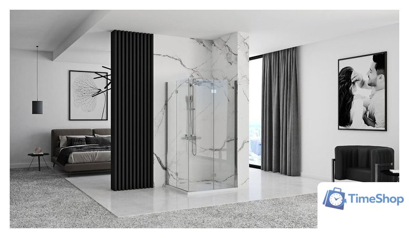 Душевая дверь Rea Fold Modul 70 N2 (хром/прозрачное стекло) - Изображение №5 — Интернет-магазин Time-Shop