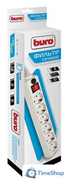 Сетевой фильтр Buro 600SH-1.8-W - Изображение №3 — Интернет-магазин Time-Shop
