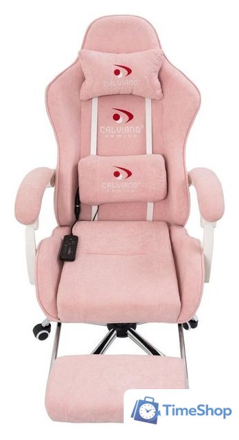 Игровое (геймерское) кресло Calviano Avanti Ultimato (pink fabric) - Изображение №4 — Интернет-магазин Time-Shop