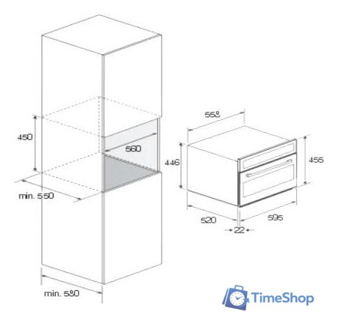 Микроволновая печь Lofra Dolcevita 60 Acciaio Satinato - Изображение №2 — Интернет-магазин Time-Shop