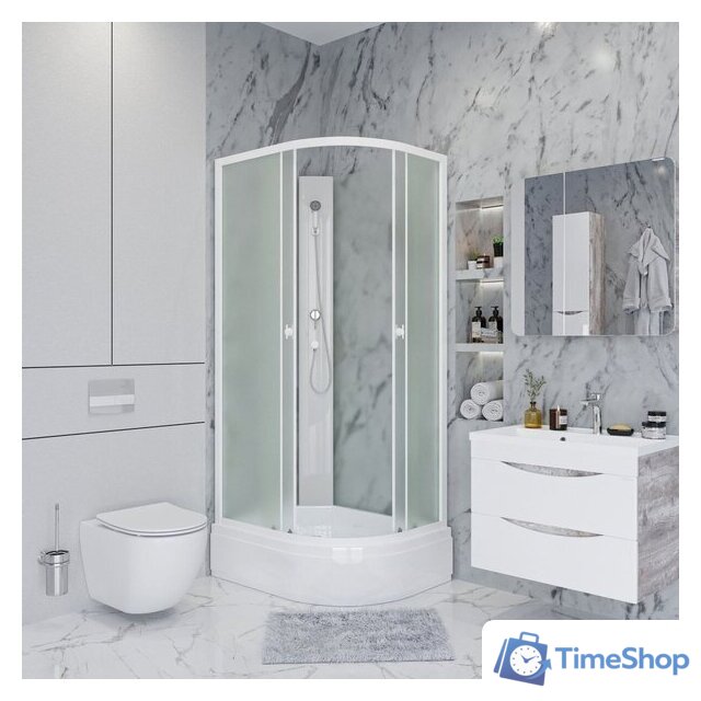 Душевая кабина Niagara Promo P100/80/26L/MT/BK 100x80x195 - Изображение №4 — Интернет-магазин Time-Shop