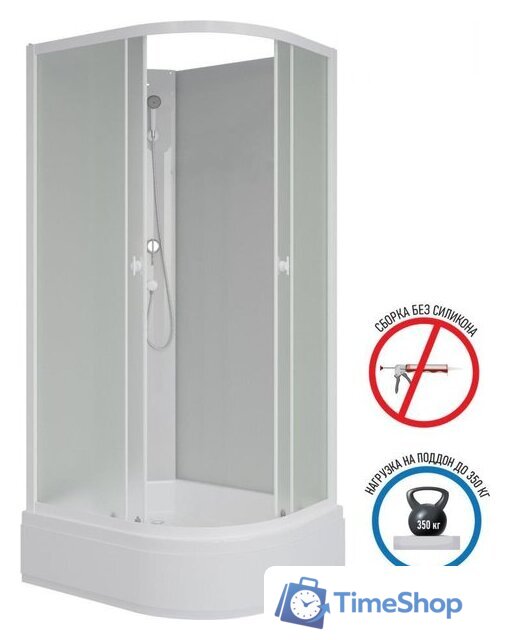 Душевая кабина Niagara Promo P100/80/26L/MT/BK 100x80x195 - Изображение №3 — Интернет-магазин Time-Shop