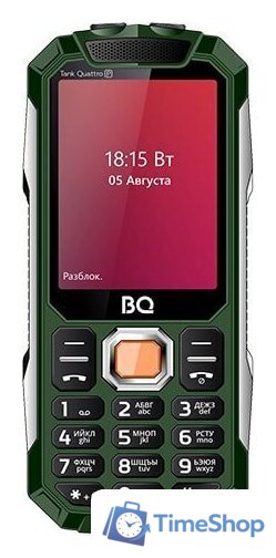 Кнопочный телефон BQ BQ-2817 Tank Quattro Power (зеленый) - Изображение №2 — Интернет-магазин Time-Shop