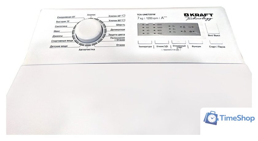 Стиральная машина с вертикальной загрузкой Kraft TCH-UME7201W - Изображение №2 — Интернет-магазин Time-Shop