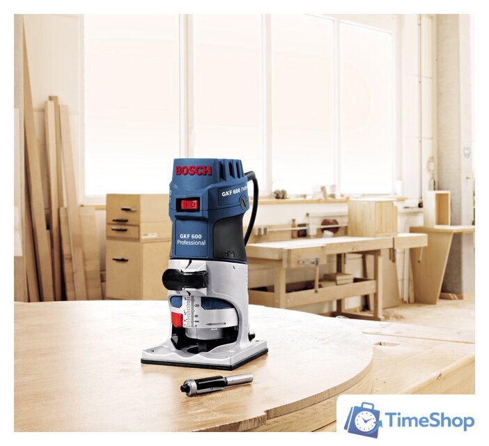 Кромочно-петельный фрезер Bosch GKF 600 Professional (060160A100) - Изображение №6 — Интернет-магазин Time-Shop