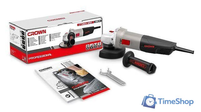 Угловая шлифмашина Crown CT13501-125 - Изображение №2 — Интернет-магазин Time-Shop