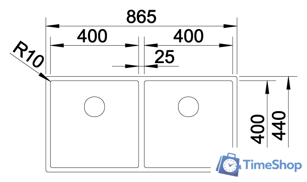 Кухонная мойка Blanco Claron 400/400-IF 521617 - Изображение №2 — Интернет-магазин Time-Shop