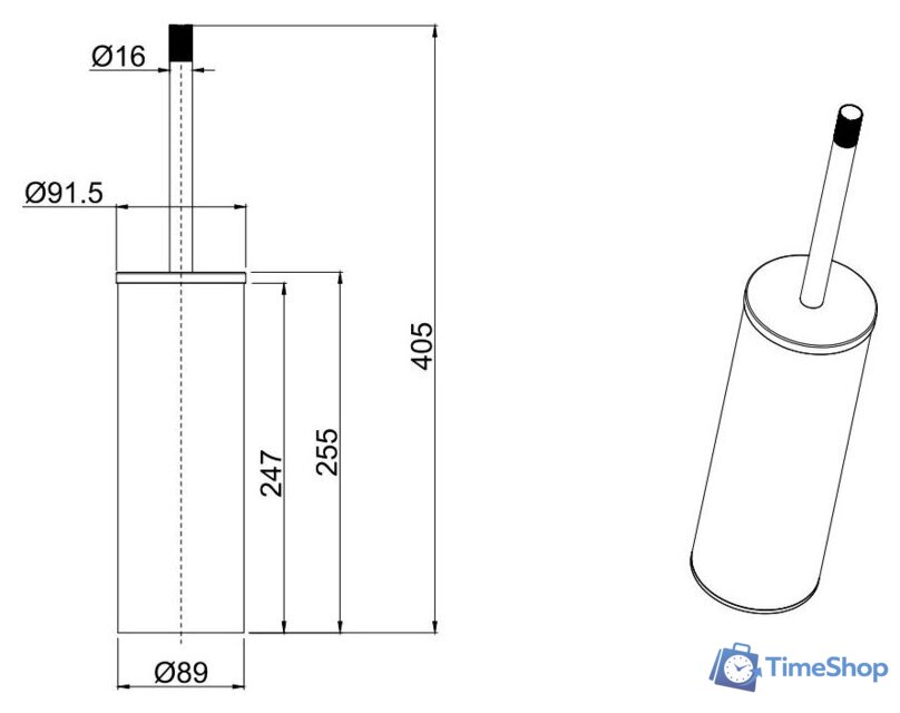 Ершик для унитаза Allen Brau Priority 6.31009-00 - Изображение №2 — Интернет-магазин Time-Shop