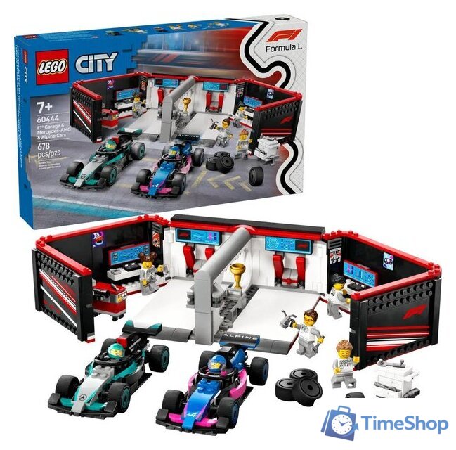 Конструктор LEGO City 60444 Гараж F1 Mercedes-AMG и Alpine - Изображение №1 — Интернет-магазин Time-Shop
