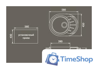 Кухонная мойка GranFest Rondo GF-R580L (терракот) - Изображение №3 — Интернет-магазин Time-Shop