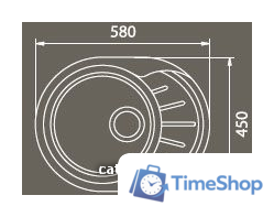 Кухонная мойка GranFest Rondo GF-R580L (терракот) - Изображение №4 — Интернет-магазин Time-Shop