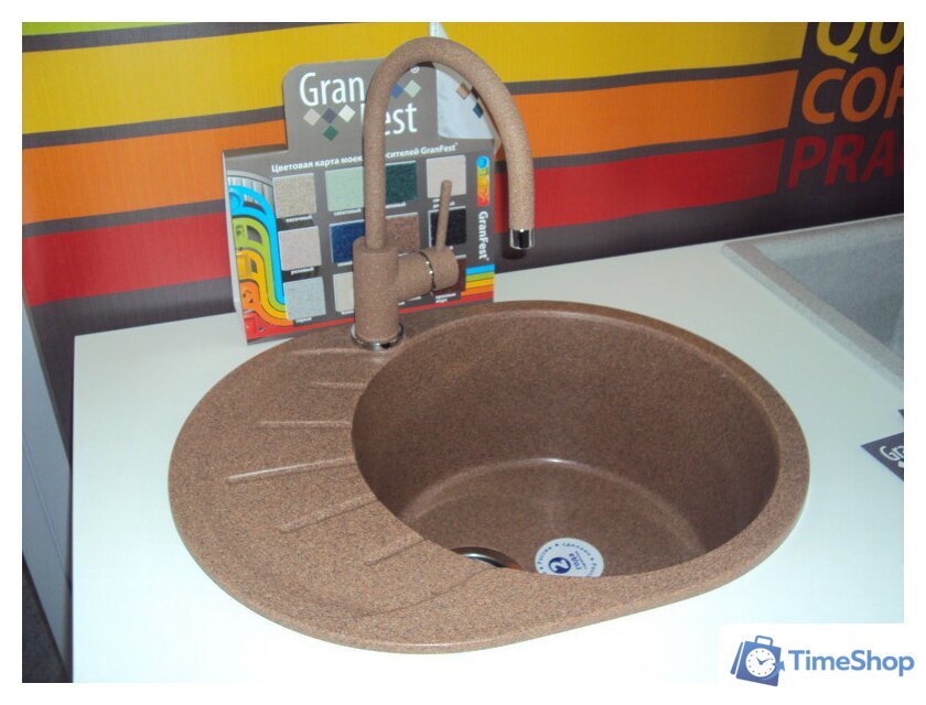 Кухонная мойка GranFest Rondo GF-R580L (терракот) - Изображение №2 — Интернет-магазин Time-Shop