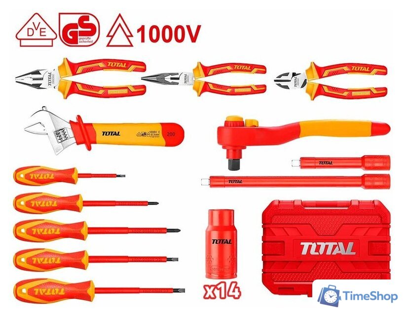 Электромонтажный набор Total THKITH2601 (26 предметов) - Изображение №1 — Интернет-магазин Time-Shop