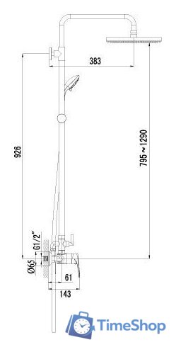 Душевая система  Lemark OMEGA LM3160C - Изображение №3 — Интернет-магазин Time-Shop